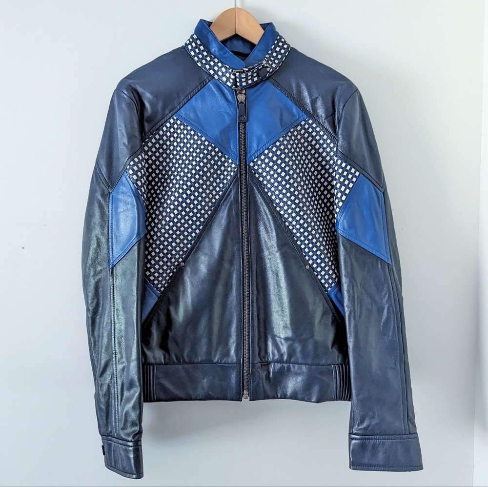 Barnabe Hardy Blue Patchwork Origami Crossweave B… - image 1